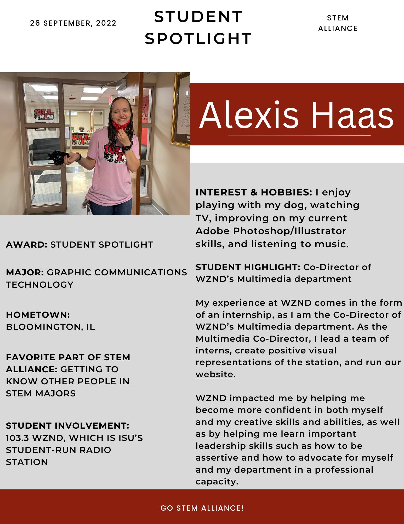 Student Spotlight Haas